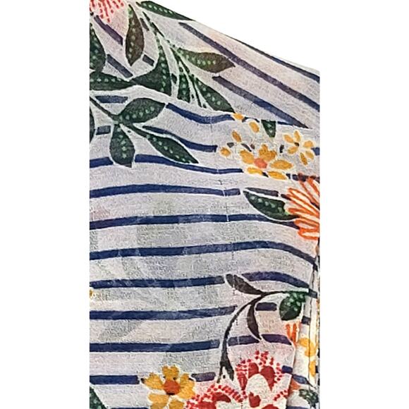 Cabi Penelope tiered abstract floral sheer blouse top women's XS - Picture 8 of 8